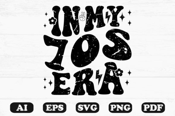 In My 70s Era Retro Wavy SVG: Graphics for Crafts