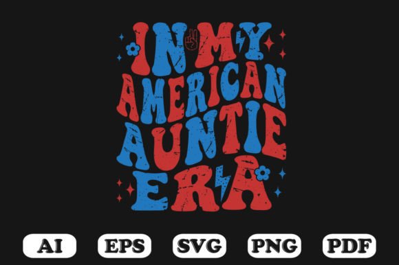 In My American Auntie Era Retro Wavy Graphics