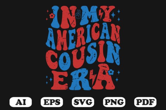 In My American Cousin Era Retro Wavy SVG Graphics