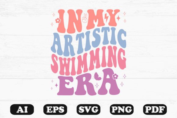 In My Artistic Swimming Era Retro Wavy S Graphics