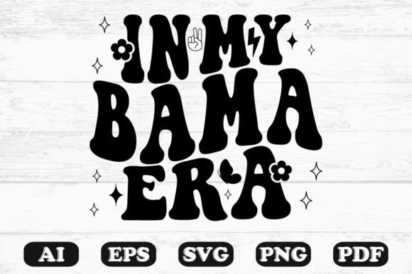 In My Bama Era Retro Wavy SVG: Graphics for Crafts & Content