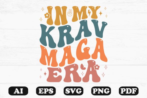 In My Krav Maga Era Retro Wavy SVG: Graphics for Crafts & Local Branding