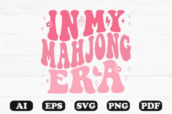 In My Mahjong Era Retro Wavy SVG: Graphics for Crafts & Content