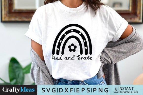 Kind and Brave SVG Quote: Graphics for Crafts & Heart-Led Brands