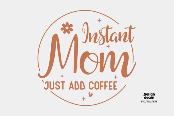 Mom Coffee Quote Retro SVG Design for Crafts & Graphics