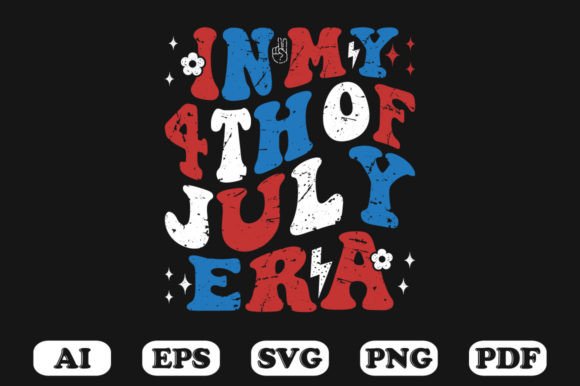 My 4th of July Era USA Retro Wavy SVG